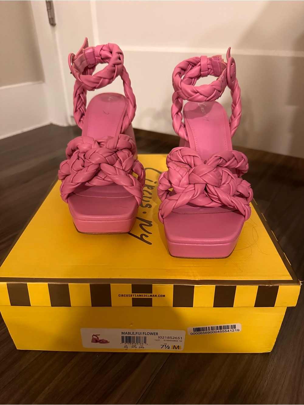 Circus by Sam Edelman Braided Pink Platform Sandals